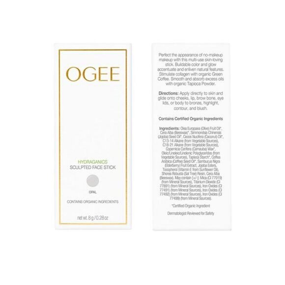 Ogee Sculpted Face Stick (OPAL - STARLIGHT WHITE) Certified Organic Makeup - Picture 1 of 6